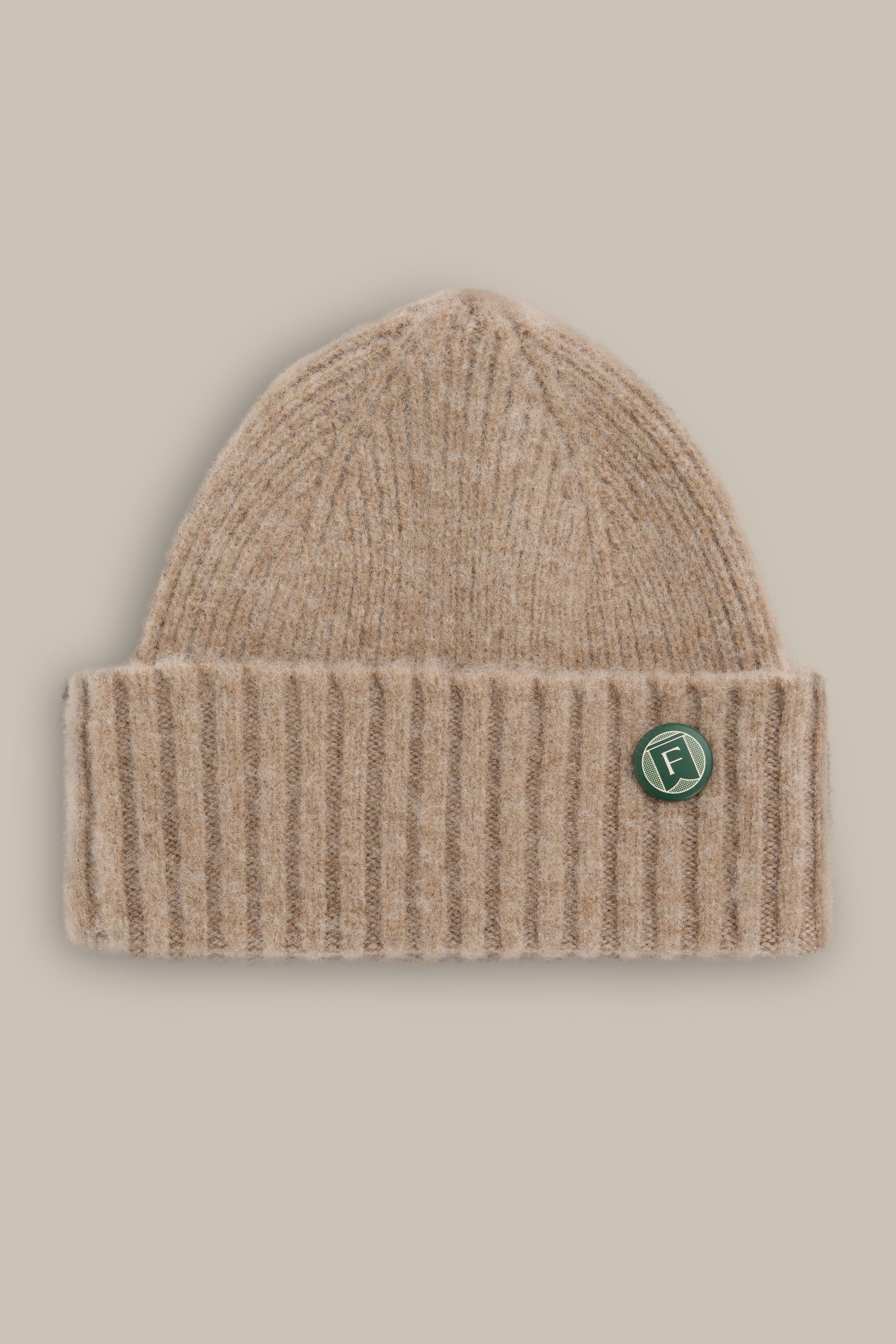 Fishtail Shaggy Beanie - Camel