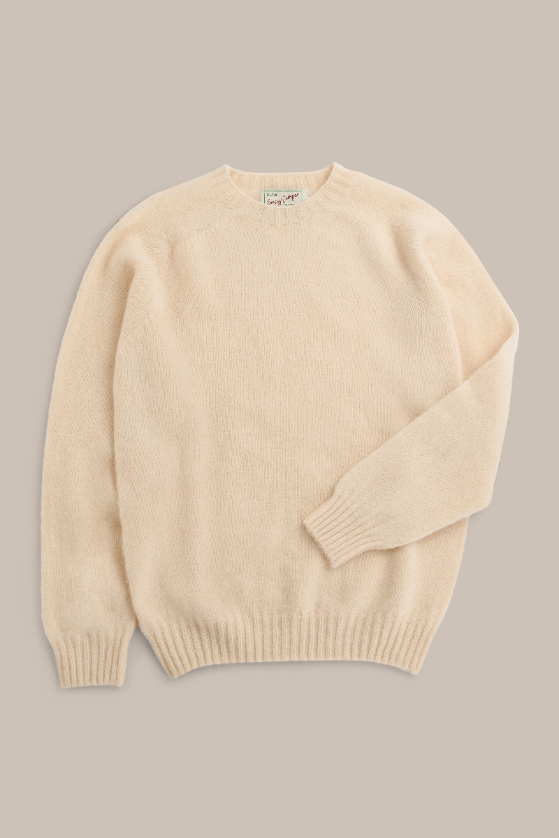 Fishtail Shaggy Jumper - Ecru