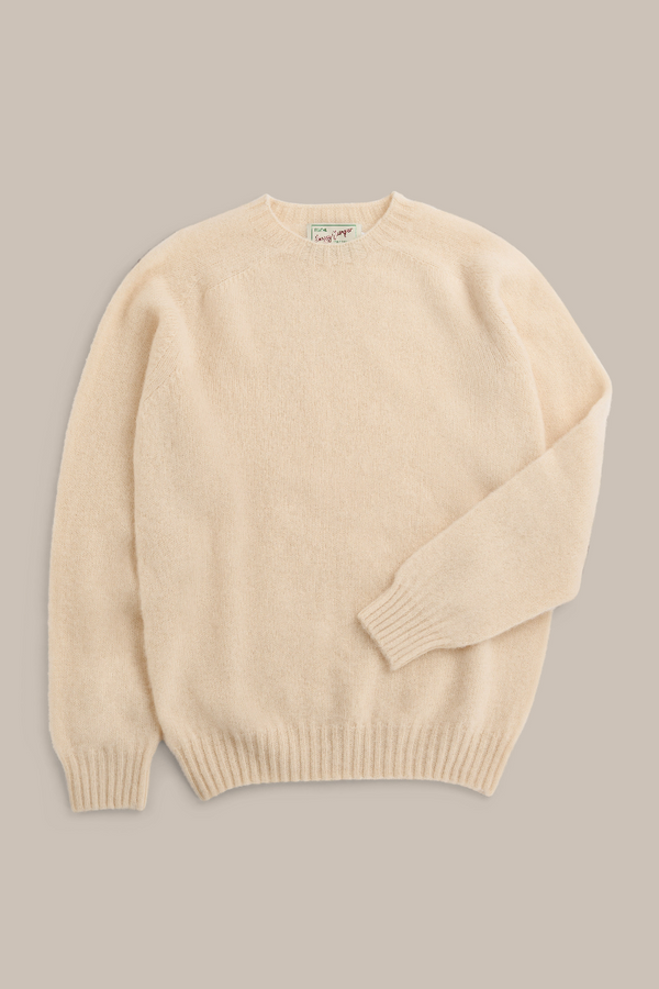 Fishtail Shaggy Jumper - Ecru