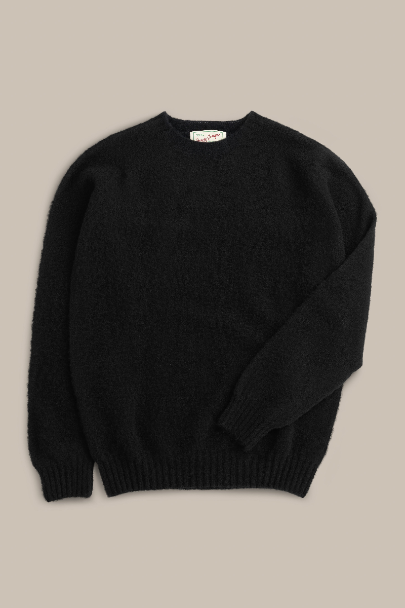 Fishtail Shaggy Jumper - Black