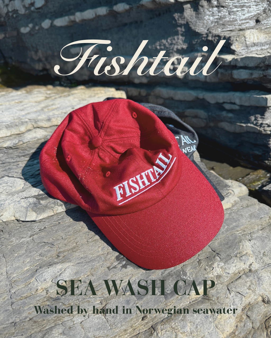 Fishtail Nordic Wash Cap - Red