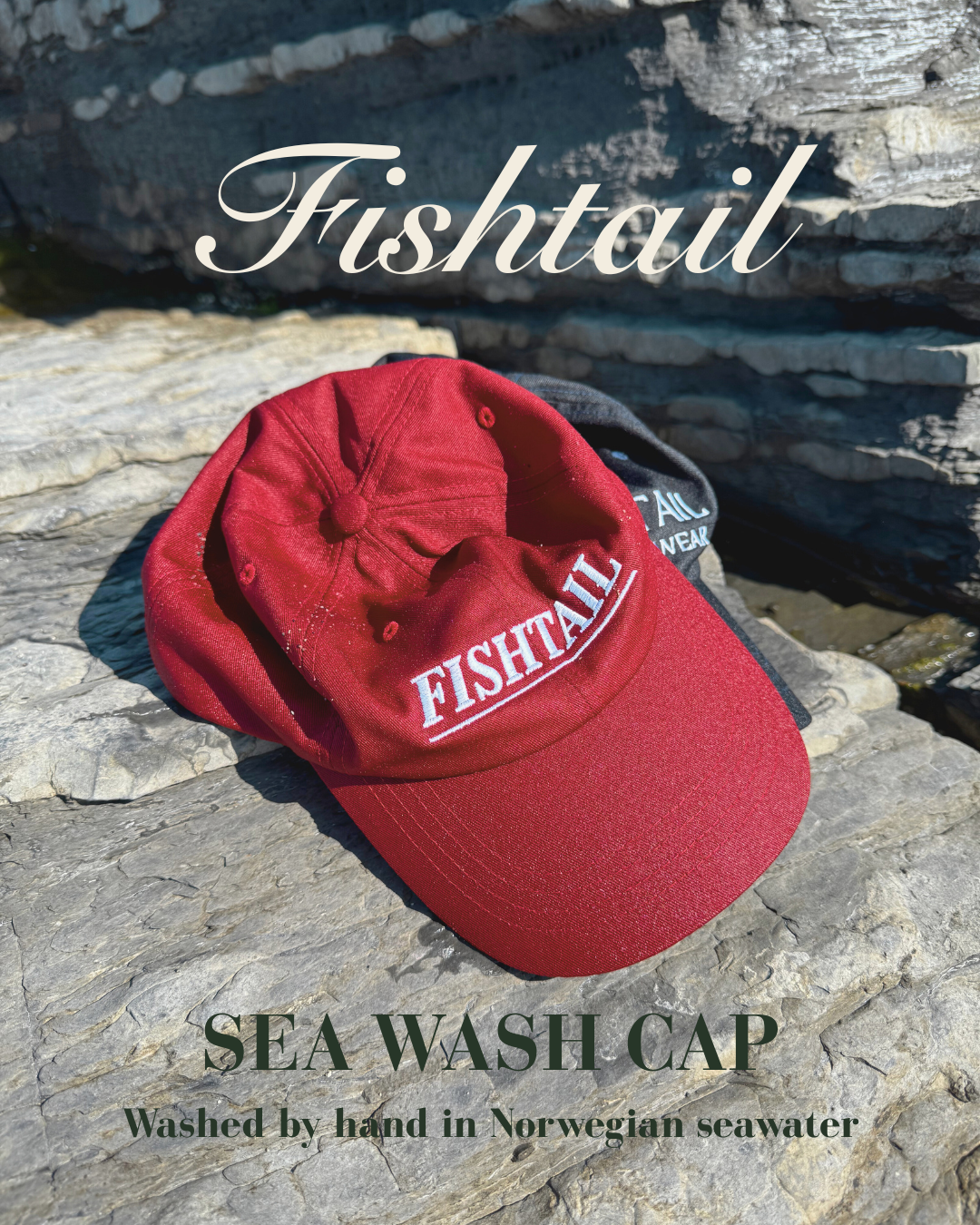 Fishtail Nordic Wash Cap - Red
