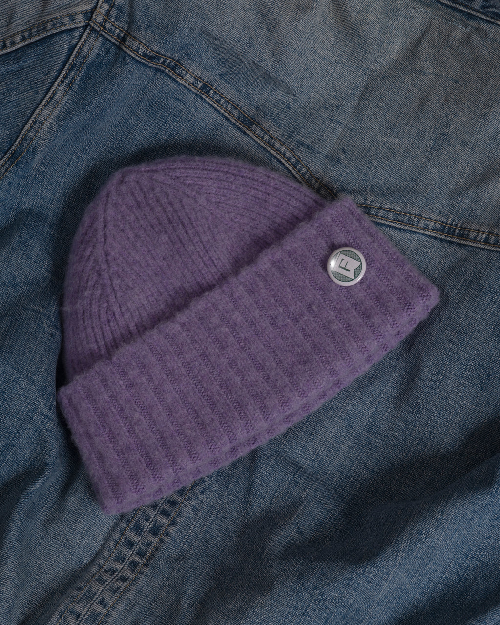 Fishtail Shaggy Beanie - Lilac