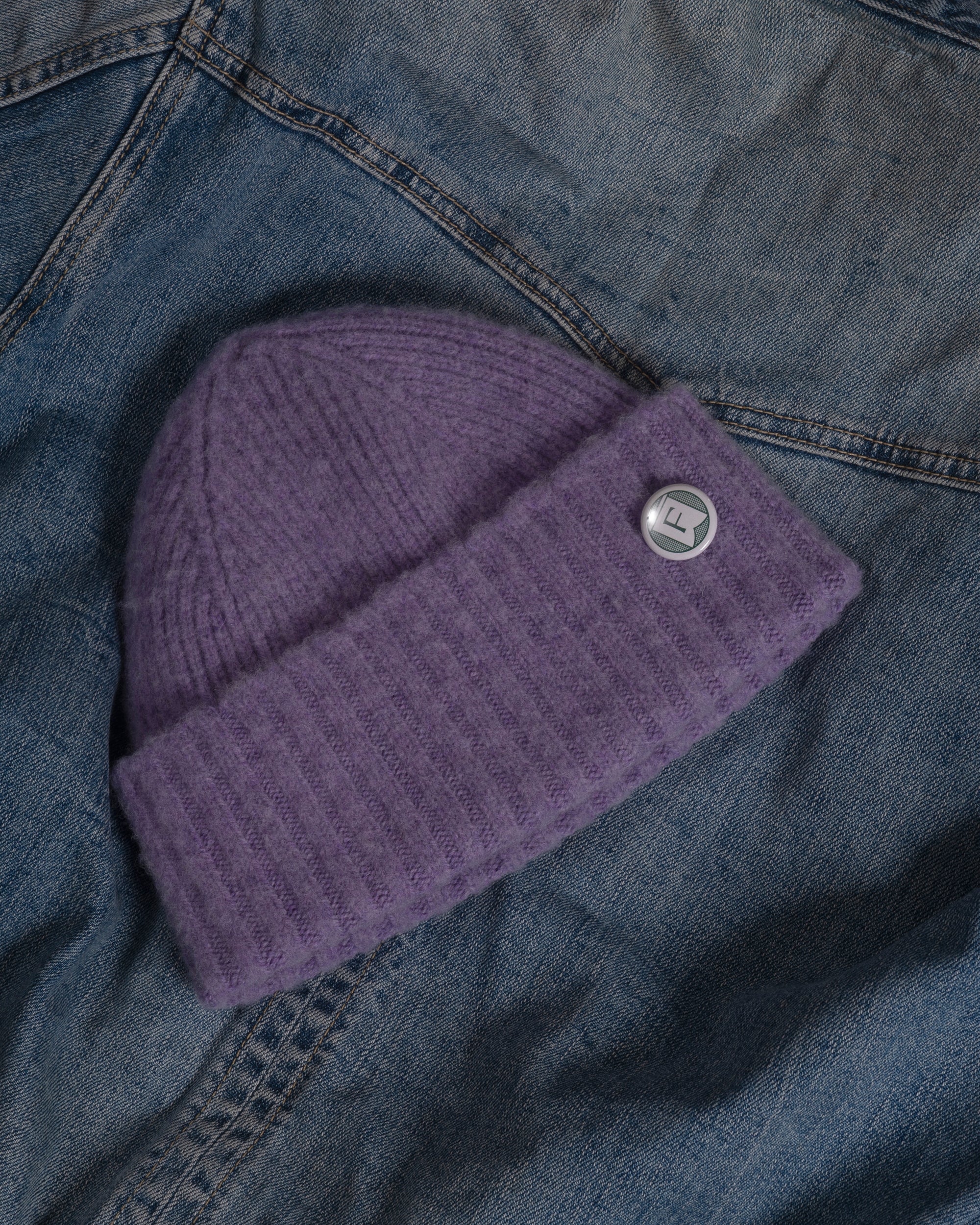 Fishtail Shaggy Beanie - Lilac