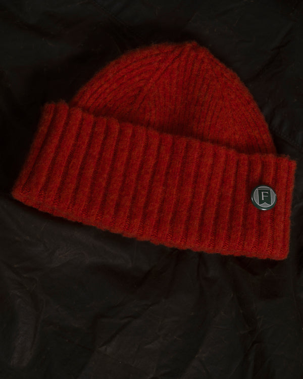 Fishtail Shaggy Beanie - Red