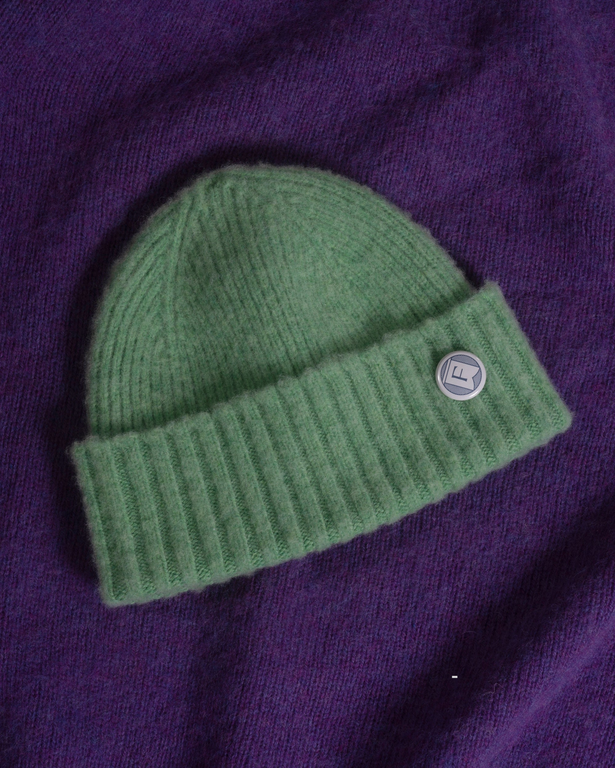 Fishtail Shaggy Beanie - Mint