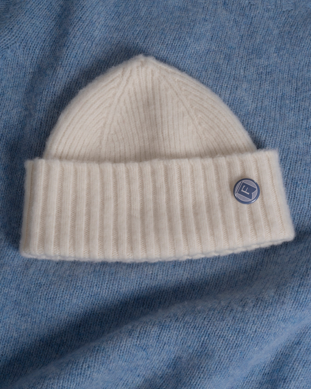 Fishtail Shaggy Beanie - Ecru