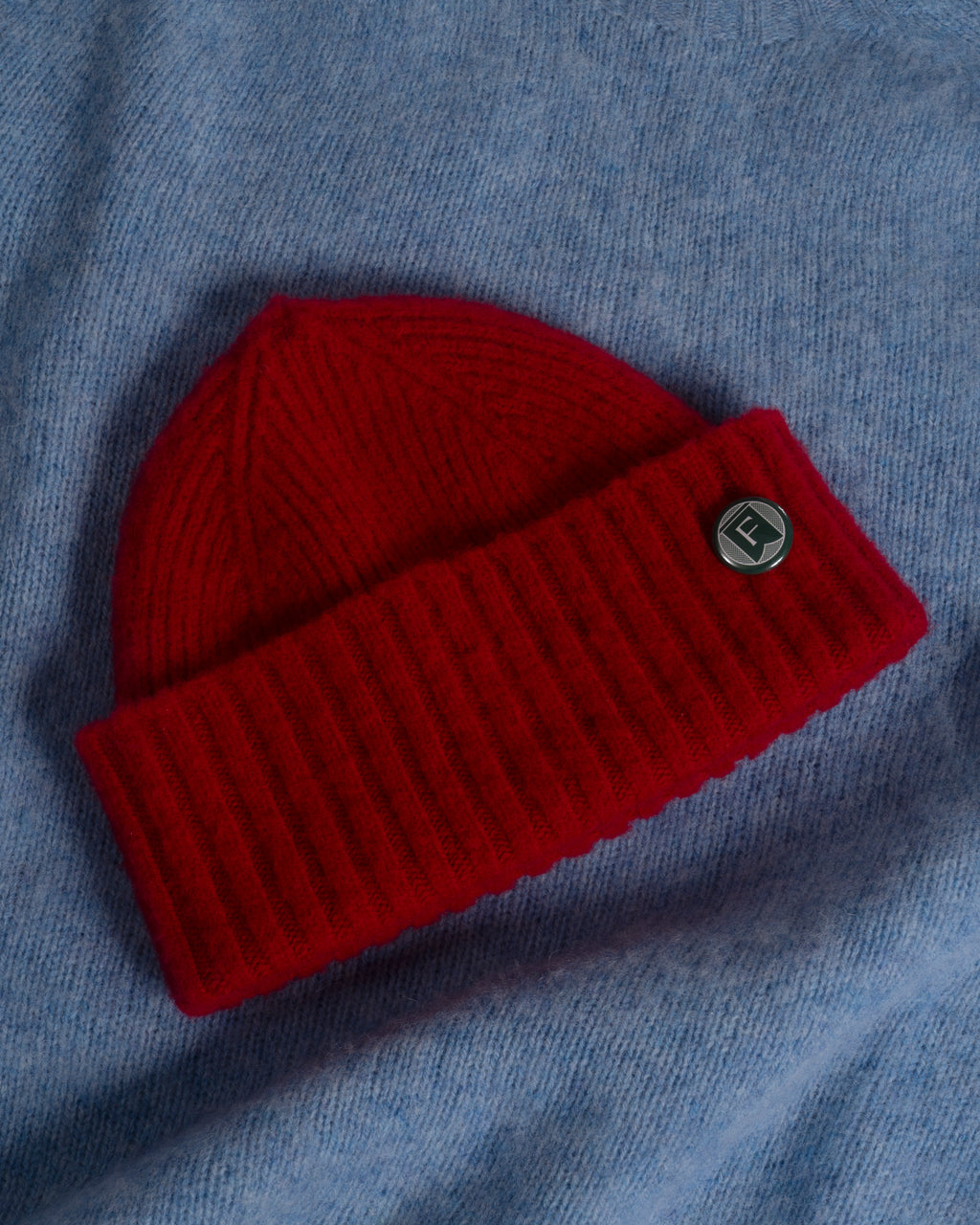 Fishtail Shaggy Beanie - Red