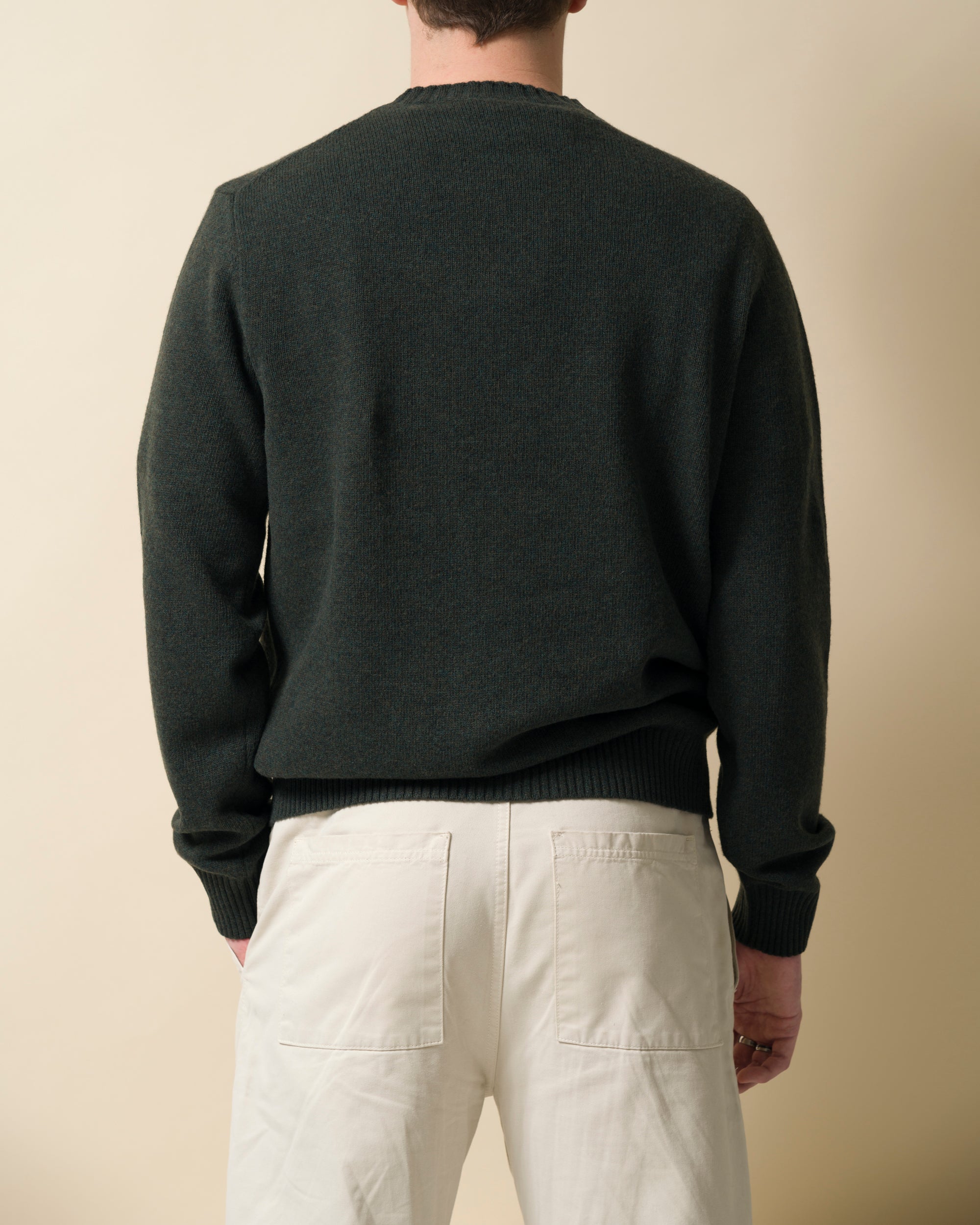 Fishtail cashmere and fine merino wool jumper - Green