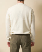 Fishtail cashmere and fine merino wool jumper - Ecru
