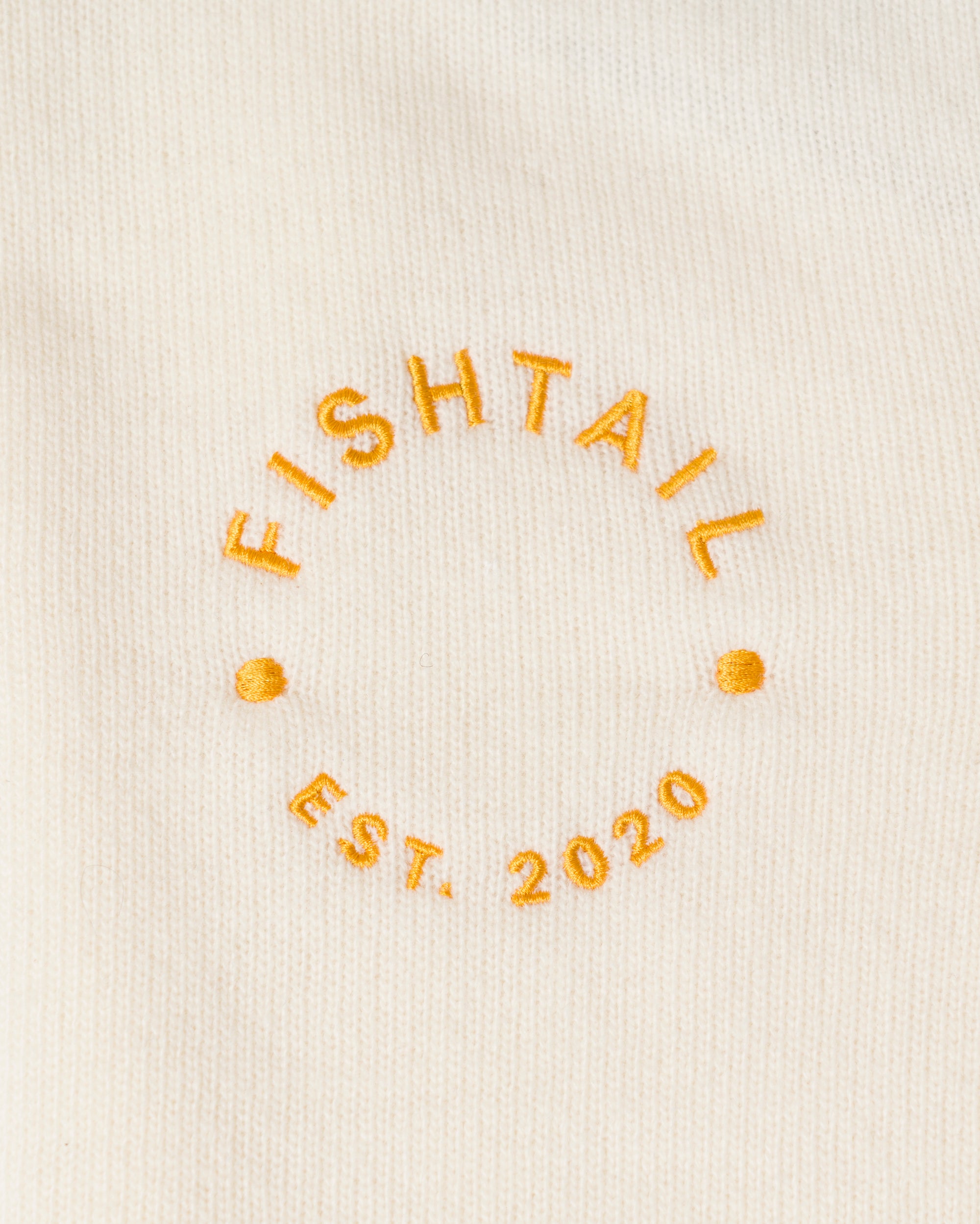 Fishtail cashmere and fine merino wool blend cardigan - Ecru