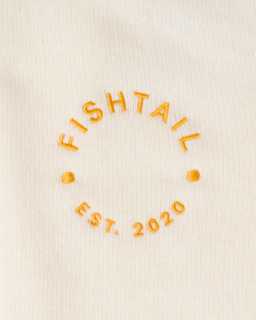 Fishtail cashmere and fine merino wool rollneck - Ecru