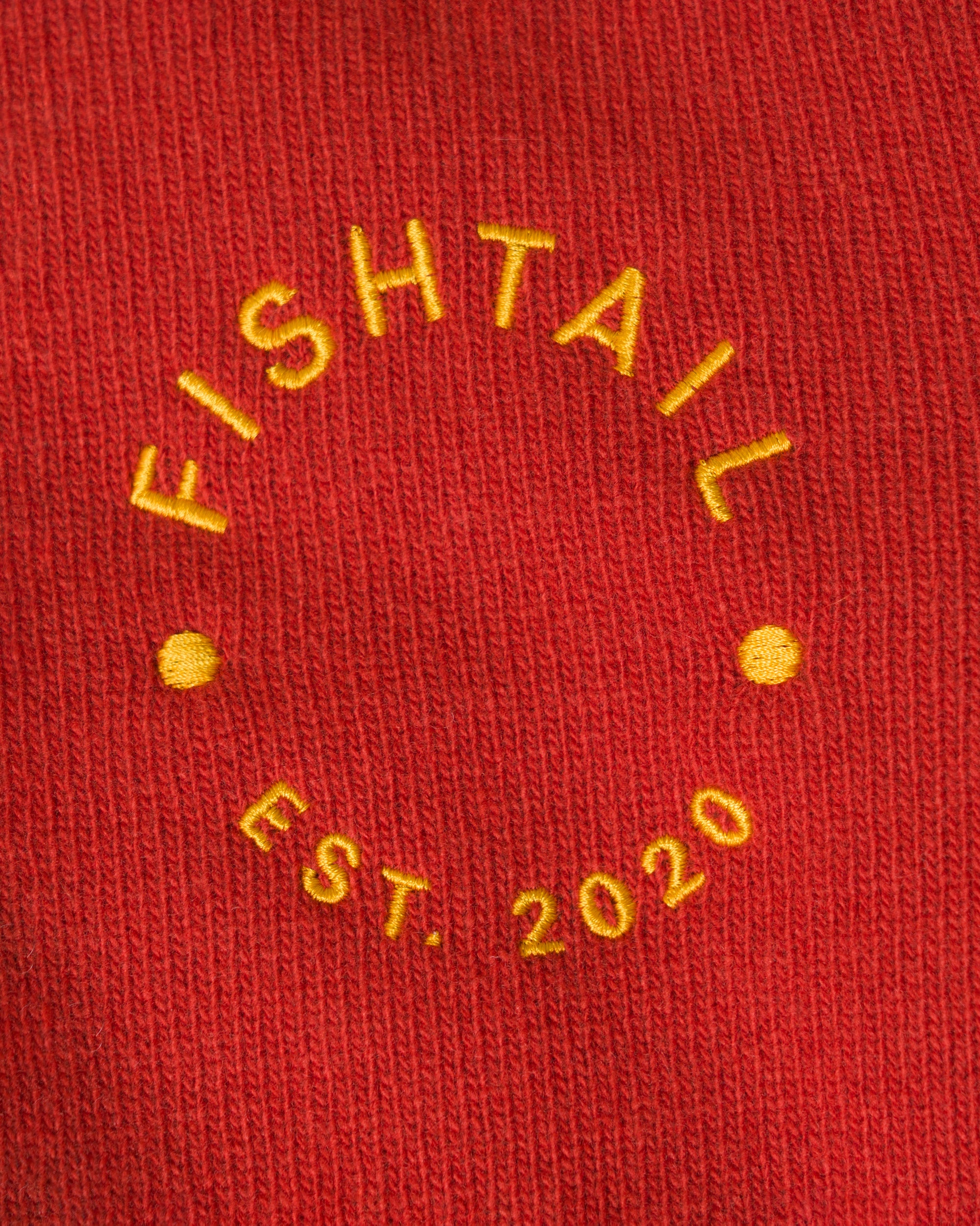 Fishtail cashmere and fine merino wool jumper - Red
